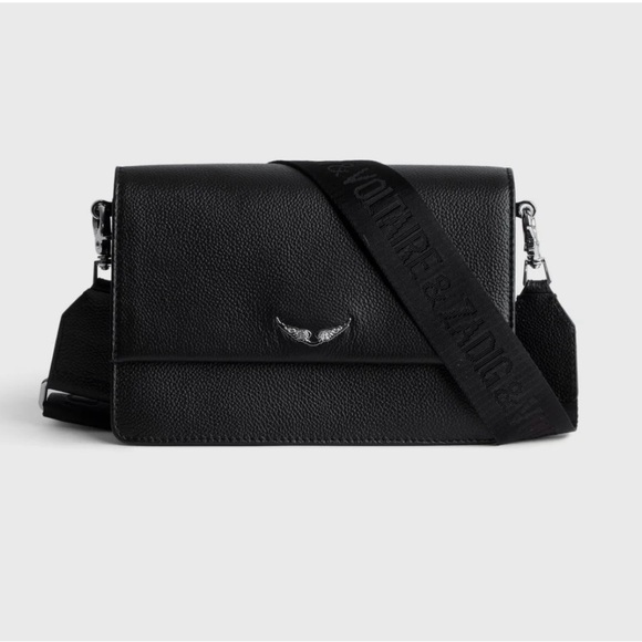Zadig & Voltaire Handbags - Zadig & Voltaire Lolita Wings Black Leather Shoulder Crossbody Bag